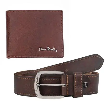 Мъжки комплект портфейл и колан Pierre Cardin - 135 см