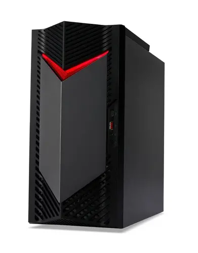 Настолен компютър, Acer Nitro N50-656, Intel Core i5-14400F, 32GB DDR5 5600MHz (2*16GB), 1024GB SSD PCI-e + 1*M.2 free, GeForce RTX 4060 8GB GDDR6, No DVD, 3*USB 3.2, Type-C, 4*USB.2.0, Mic.&Audio jacks, RG-45, GLAN, Wi-Fi AX&BT 5.0, 500W, No OS + Acer Nitro ED240QS3bmiipx