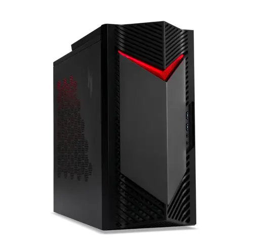 Настолен компютър, Acer Nitro N50-130, AMD Ryzen 5 7600, 32GB DDR5 4800MHz (2*16GB), 1024GB SSD PCI-e+1*M.2 free, NVIDIA GeForce RTX 4060 8GB GDDR6, No DVD, 5*USB 3.2 Type-C, 2*USB 2.0, Mic.&Audio jacks,RG-45,GLAN,Wi-Fi AX/6E&BT 5.0, 500W, No OS + Acer Nitro ED240QS3bmiipx - image 1