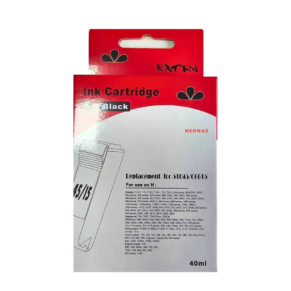 CAP DE IMPRIMARE PENTRU HEWLETT PACKARD DeskJet 710C/720C/820Cxi/850C/815C/OfficeJet 1150C/1170C - Negru - 51645A - /45/ - PN HI-51645 - NEOMAX