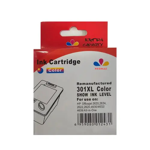 ГЛАВА ЗА HP Deskjet 1000/1010/1050/1051/1055/2050//2510/2512/2540/3000/3050/3054/3510/4500/5530 - HIGH CAPACITY - Color - /301XL/ - CH564EE - PN HI-CH564EE - NEOMAX 