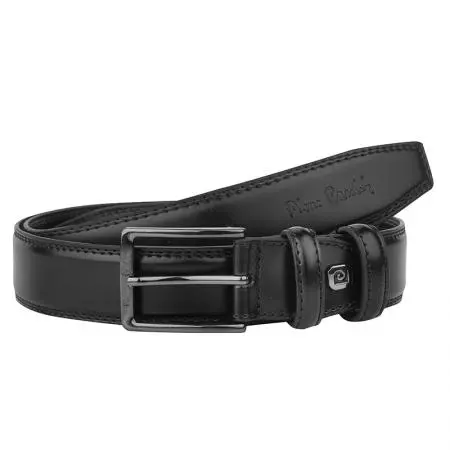 Мъжки черен колан Pierre Cardin - 135 cm