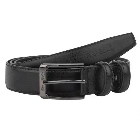 Мъжки черен колан Pierre Cardin - 125 cm