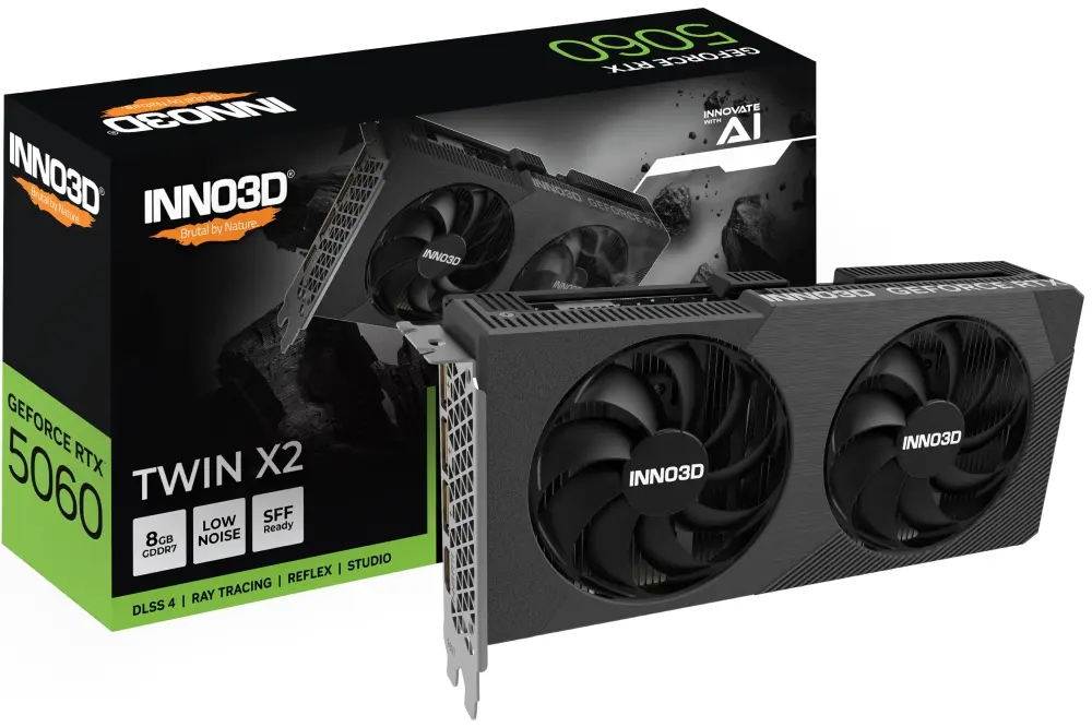 Видео карта, Inno3D GeForce RTX 5060 8GB GDDR7 Twin X2