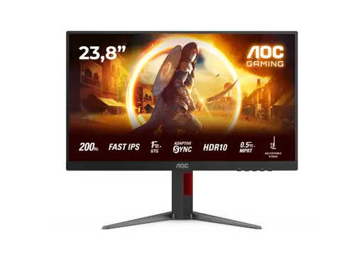 Монитор, AOC 24G4HA, 23.8" IPS WLED, 1920x1080@200Hz, 1ms GtG, 0.5ms MPRT, 300cd m/2, 1000:1, 80M:1 DCR, Adaptive Sync, FlickerFree, Low Blue Light, 2Wx2, Tilt, Height Adjust, Pivot, Swivel, 2xHDMI, DP