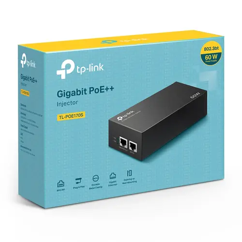 PoE Инжектор TP-Link POE170S, IEEE 802.3af/at/bt, 2xGbE ports, 60W - image 6