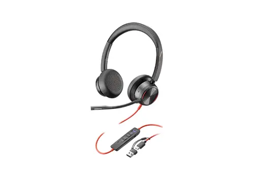 HP Poly Blackwire 8225 Stereo Microsoft Teams Certified USB-C Headset +USB-C/A Adapter - image 6