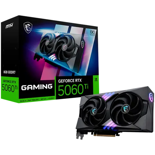 Placă video MSI Nvidia GeForce RTX 5060 Ti 8G GAMING OC, 8GB GDDR7, 128bit, Effective Memory Clock: 28000MHz, Boost: 2647 MHz, 4608 CUDA Cores, PCIe