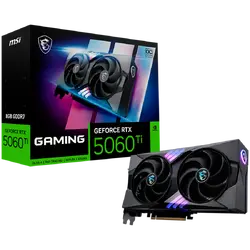 MSI Video Card Nvidia GeForce RTX 5060 Ti 8G GAMING OC, 8GB GDDR7, 128bit, Effective Memory Clock: 28000MHz, Boost: 2647 MHz, 4608 CUDA Cores, PCIe 5.0, 3x DP 2.1b, HDMI 2.1b, RAY TRACING, Dual Fan, 1x16pin, 600W Recommended PSU, 3Y