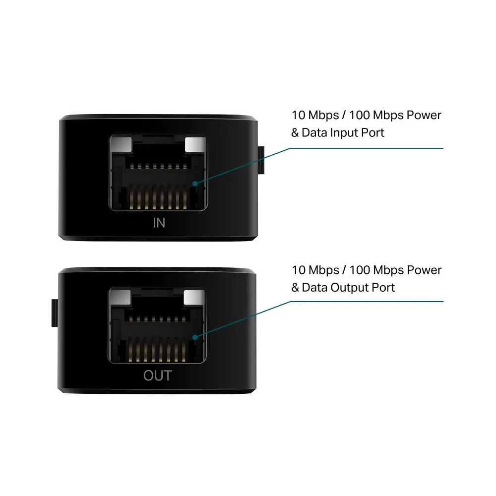 Extender PoE TP-Link POE10E, 1x port FE PoE in, 1x port FE PoE out - image 2