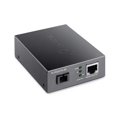 Конвертор TP-LINK FC311A-20, 1GbE RJ45 към Gigabit SM SC,Rx1310/Tx1550nm 20km - image 1