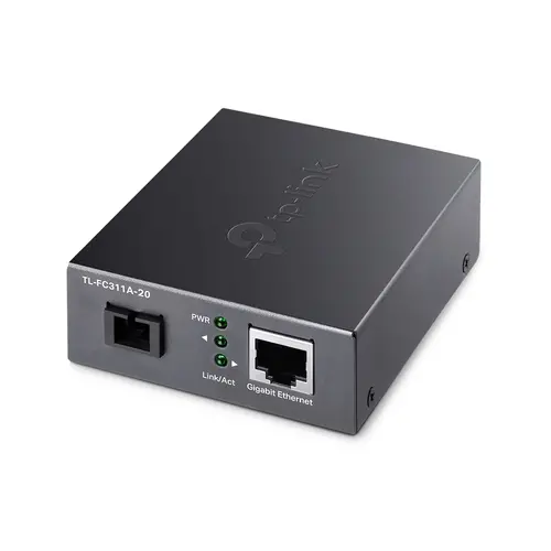 Конвертор TP-LINK FC311A-20, 1GbE RJ45 към Gigabit SM SC,Rx1310/Tx1550nm 20km