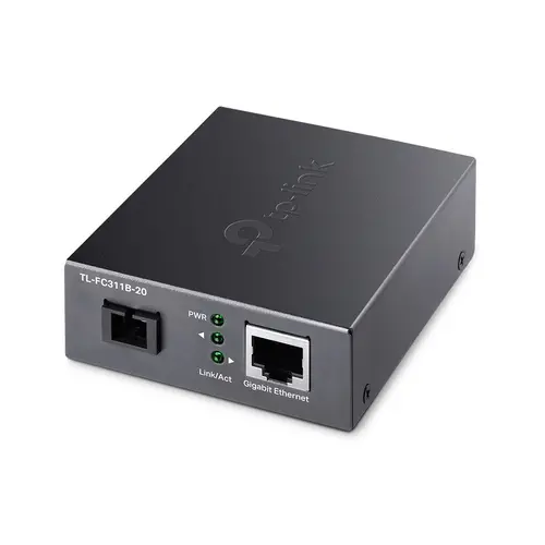 Конвертор TP-LINK FC311B-20 1GbE RJ45 към Gigabit SM SC,Tx1310/Rx1550nm 20km