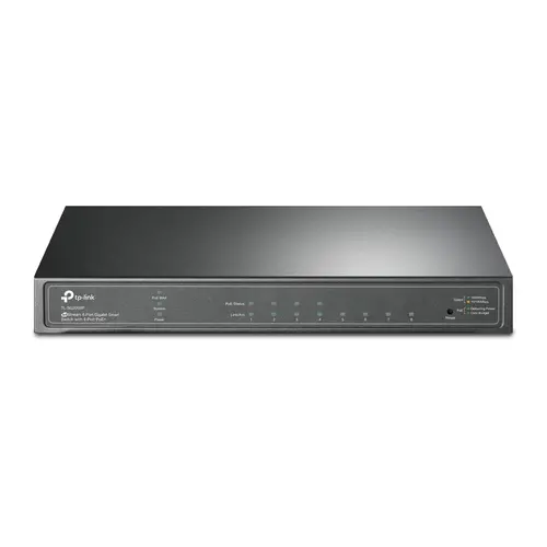 Комутатор TP-LINK SG2008P, 8x 10/100/1000 RJ45, VLAN, 4-Port PoE+, 62W