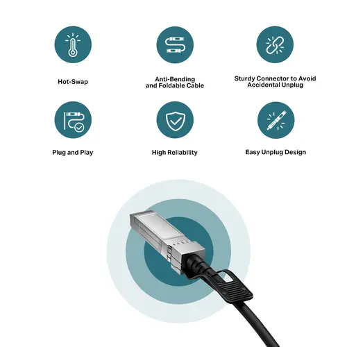 Кабел Tp-link SM5220-1M, Direct Attach 10 Gbps, SFP+, 1m - image 4