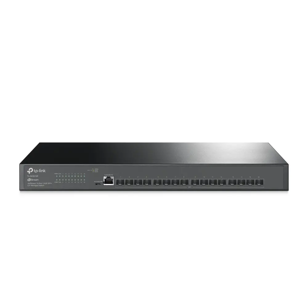 Switch TP-LINK SX3016F, 16 x SFP+, L2+, VLAN, Rack Mountable