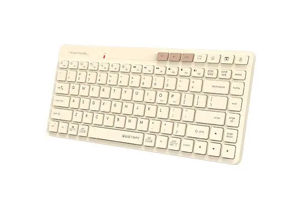 A4tech FBK26C AS Cafe Latte Fstyler безжичнa мини тиха клавиатура, Multi-mode, кирилизирана - image 2
