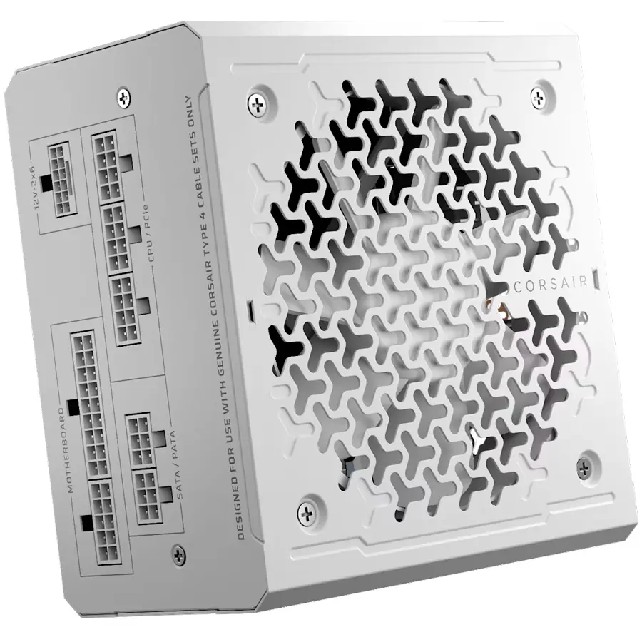 CORSAIR RM1000e White, 1000 Watt, Cybenetics Gold Certified, Fully Modular