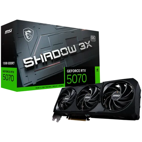Κάρτα γραφικών MSI Nvidia GeForce RTX 5070 12G SHADOW 3X OC, 12GB GDDR7, 192bit, Effective Memory Clock: 28000MHz, Boost: 2542 MHz, 6144 CUDA Cores Κάρτα γραφικών MSI Nvidia GeForce RTX 5070 12G SHADOW 3X OC, 12GB GDDR7, 192bit, Effective Memory Clock: 28000MHz, Boost: 2542 MHz, 6144 CUDA Cores