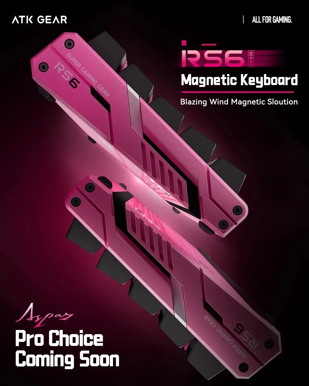ATK професионална геймърска механична клавиатура Professional Gaming Mechanical Keyboard RS6 Ultra - 8K, TTC RGB Magneto [Linear] - Night Hunter - image 7