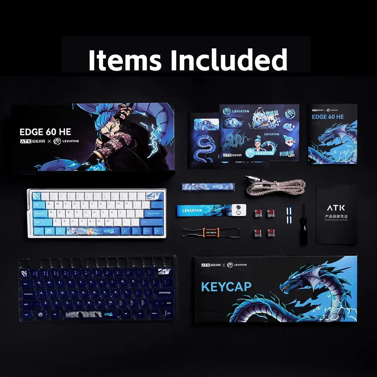 ATK професионална геймърска механична клавиатура Professional Gaming Mechanical Keyboard EDGE 60 HE Leviatan - 8K, TTC RGB Magneto Switches - image 7