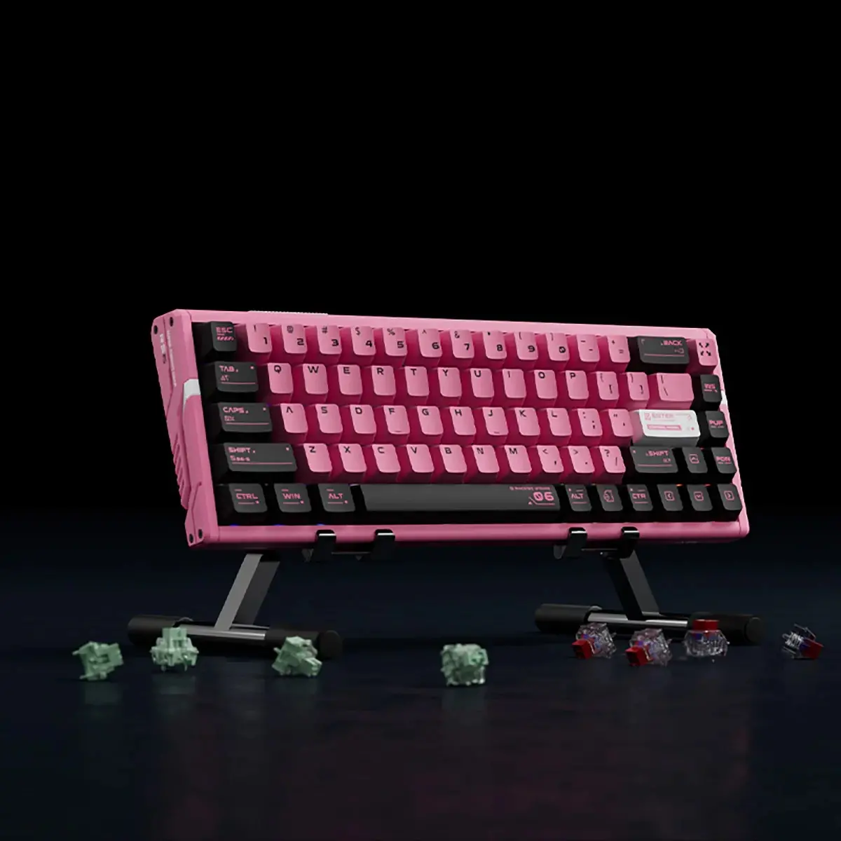 ATK професионална геймърска механична клавиатура Professional Gaming Mechanical Keyboard RS6 Ultra - 8K, TTC RGB Magneto [Linear] - Sakura Warrior - image 1