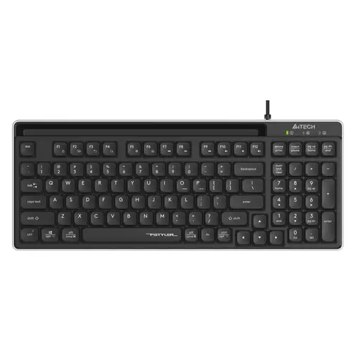 A4tech Fstyler FX70 Tastatură cu fir, profil jos, tehnologie cu mecanism foarfecă, cu chirilice, neagră - 1