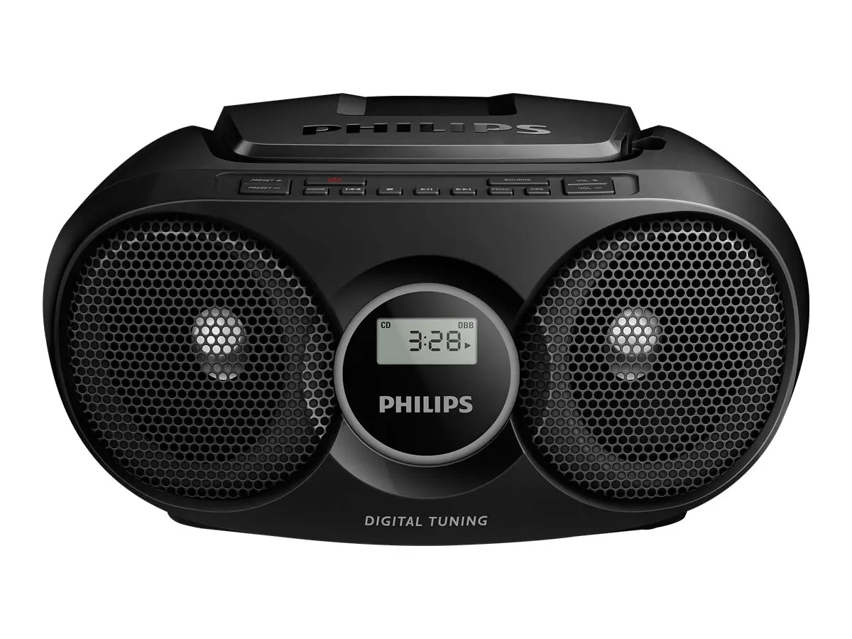 Philips CD радиокасетофон, FM/MW стерео тунер, 2 x 1 W RMS, черен, forхра - image 1