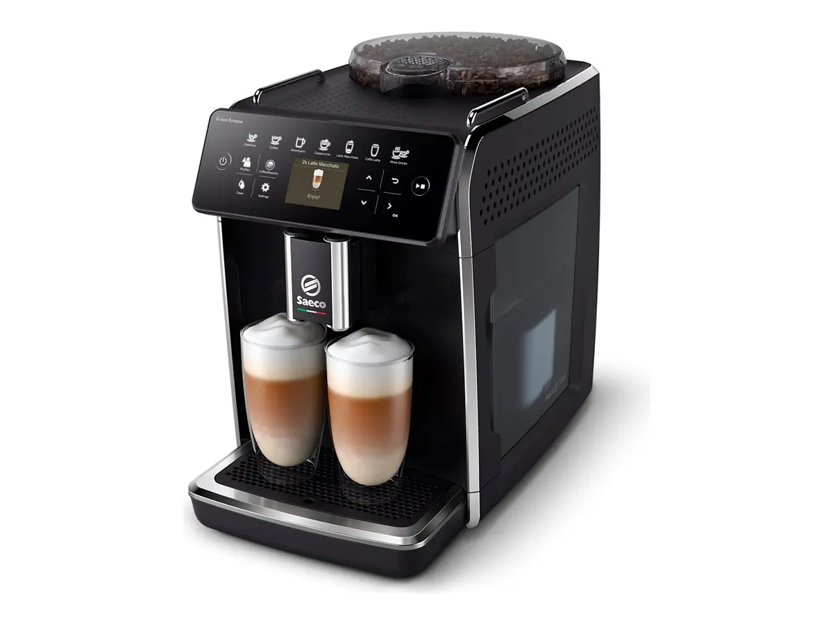 PHILIPS Saeco GranAroma кафеавтомат 4 потребителски профила 14 напитки керамична мелачка LatteDuo LattePerfetto за гъста млечна пяна