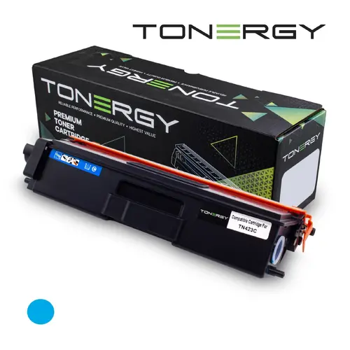 Tonergy cartuș de toner compatibil Compatible Toner Cartridge BROTHER TN423C Cyan, Capacitate mare 4k - 1
