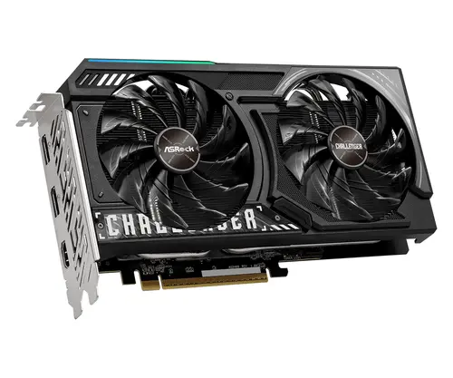 ASROCK Video Card AMD Radeon RX 9060 XT Challenger 8GB OC GDDR6, 128-bit, 2x DisplayPort 2.1a, 1x HDMI 2.1b, 249 x 132 x 41 mm, recomended PSU 550W, 1x 8-pin power connector, 90-GA5TZZ-00UANF - image 1