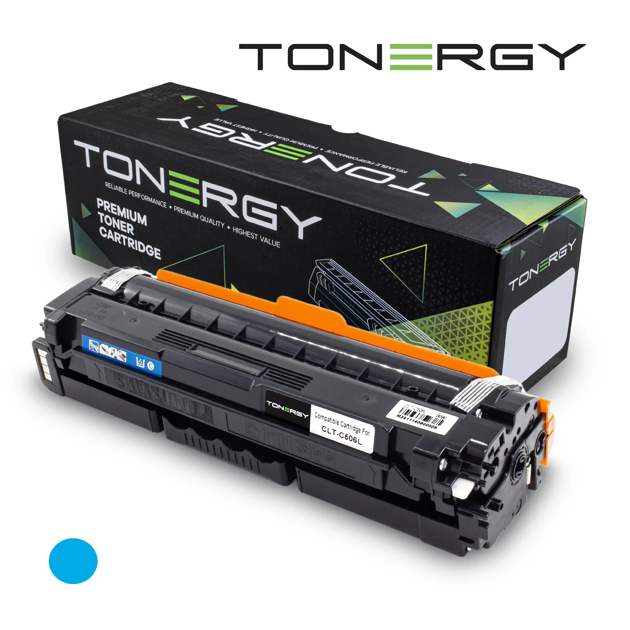 Tonergy compatibil Cartuș Toner Compatibil SAMSUNG CLT-C506L Cyan, 3.5k