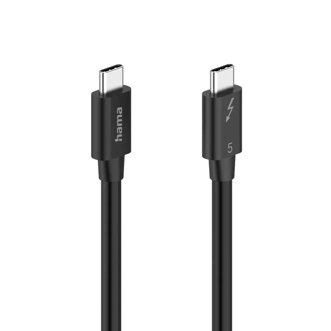HAMA Кабел "USB-C" Thunderbolt-5, 80 Gbit/s, 5A, 240W, Ultra-HD 8K, 1.00 m - image 1