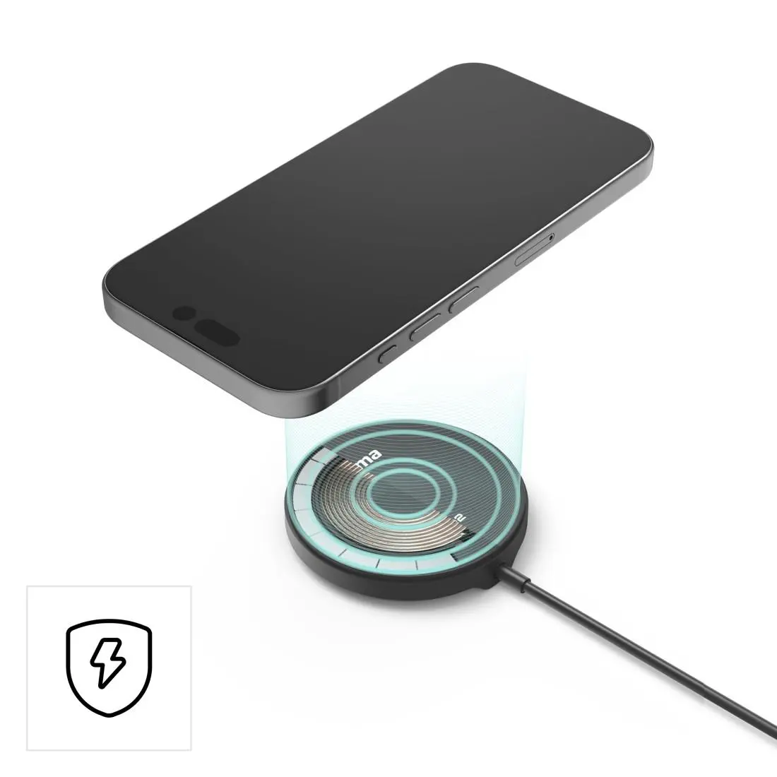 HAMA Безжично зарядно устройство Qi2, 15 W, черно, - image 12