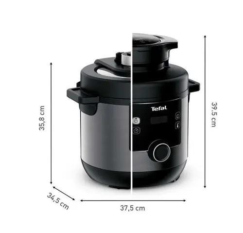Мултикукър, Tefal CY778830 Turbo Cuisine N'Fry 7,6L (Crispy Lid Included), 1200W, Epc, Automatic Prg (10+5Air Frying), Easy Steam Release - image 4