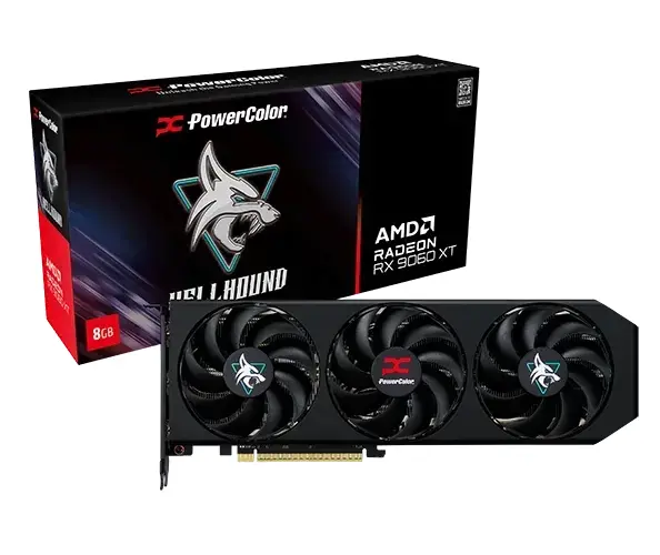 Видео карта PowerColor RADEON RX 9060 XT Hellhound OC 8GB GDDR6 - image 4
