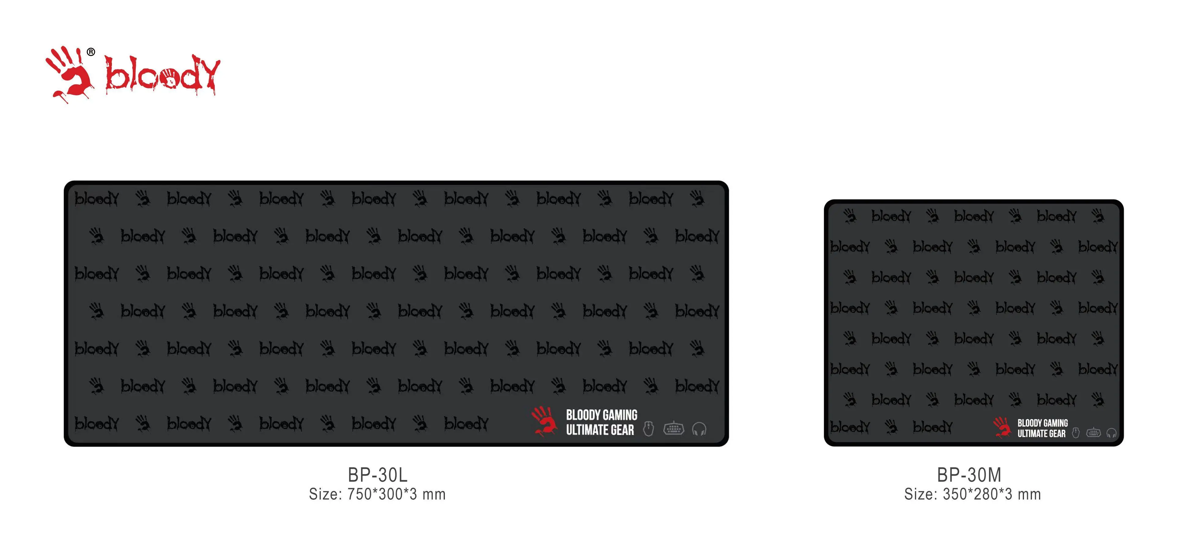 Геймърски пад за мишка Bloody BP-30L, XL размер, 750 x 300 x 3mm - image 2