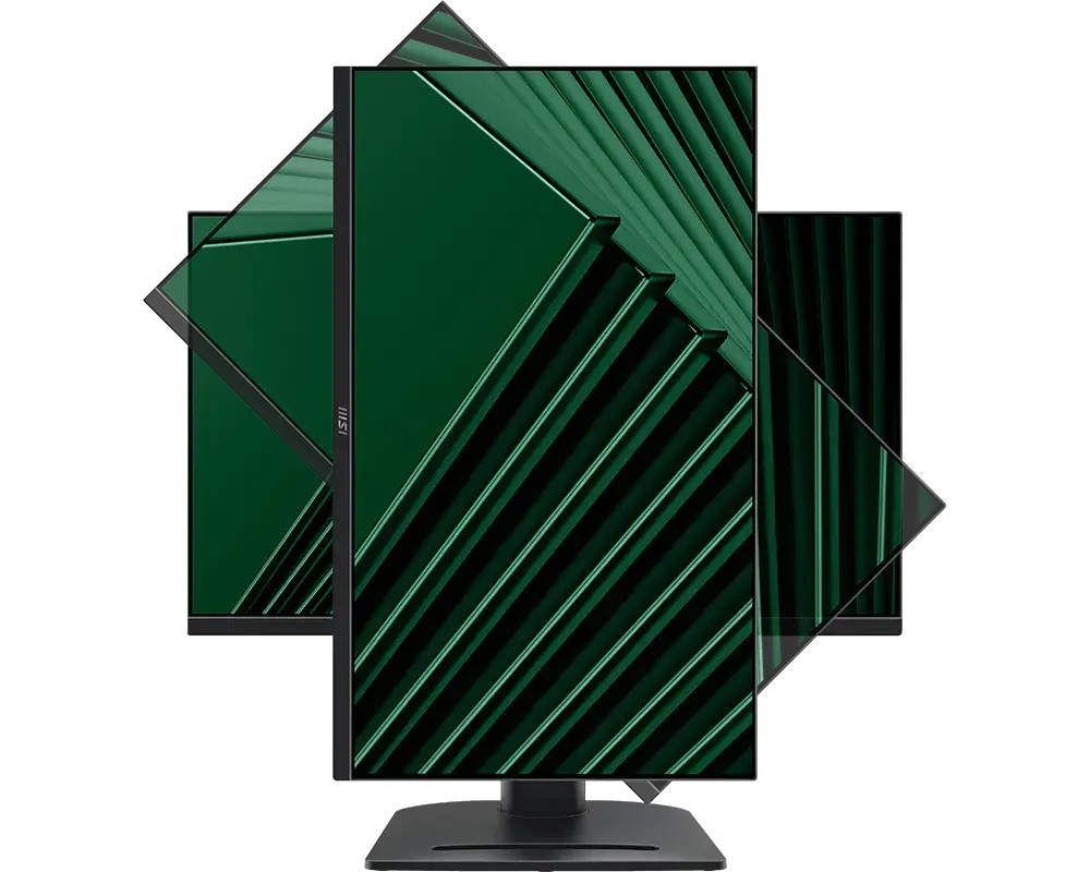 Монитор, MSI PRO MP275PG, 27", 1ms, 100Hz, IPS, 1920x1080 (FHD), 16:9, FLAT, Adaptive-Sync, MSI Power Link, EyesErgo, 78% SRGB, AG, 300 nits, 1000:1, DP (1.2a), HDMI 1.4b, VGA, Line-in, Speakers 2x2W, Pivot, Heigh Adj. 130 mm, VESA, Black, 6.03kg - image 1