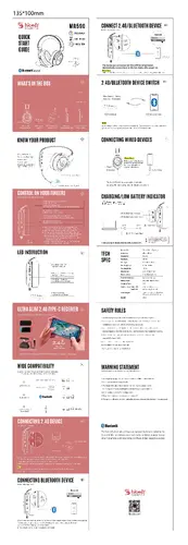 A4tech Bloody МR-590 Геймърски безжични слушалки с микрофон,Bluetooth 3.5мм жак, бял - image 1