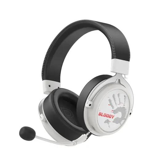 A4tech Bloody МR-590 Căști gaming wireless cu microfon, Bluetooth, jack 3.5mm, alb - 1
