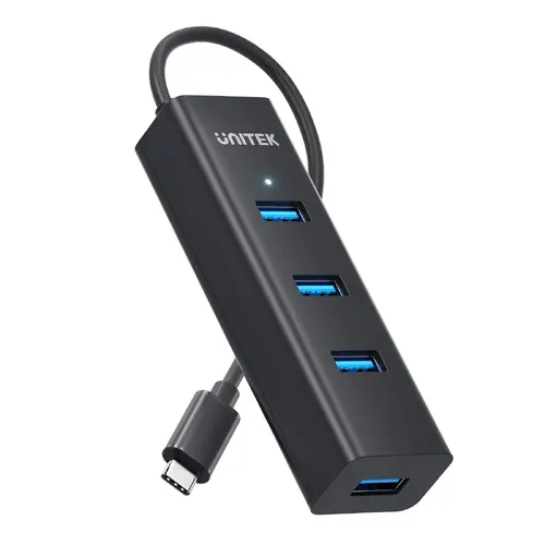 Unitek διανομέας HUB USB-C 4 θυρών - 4 x USB3.0 Μαύρο - Y-3089Z01 - 1