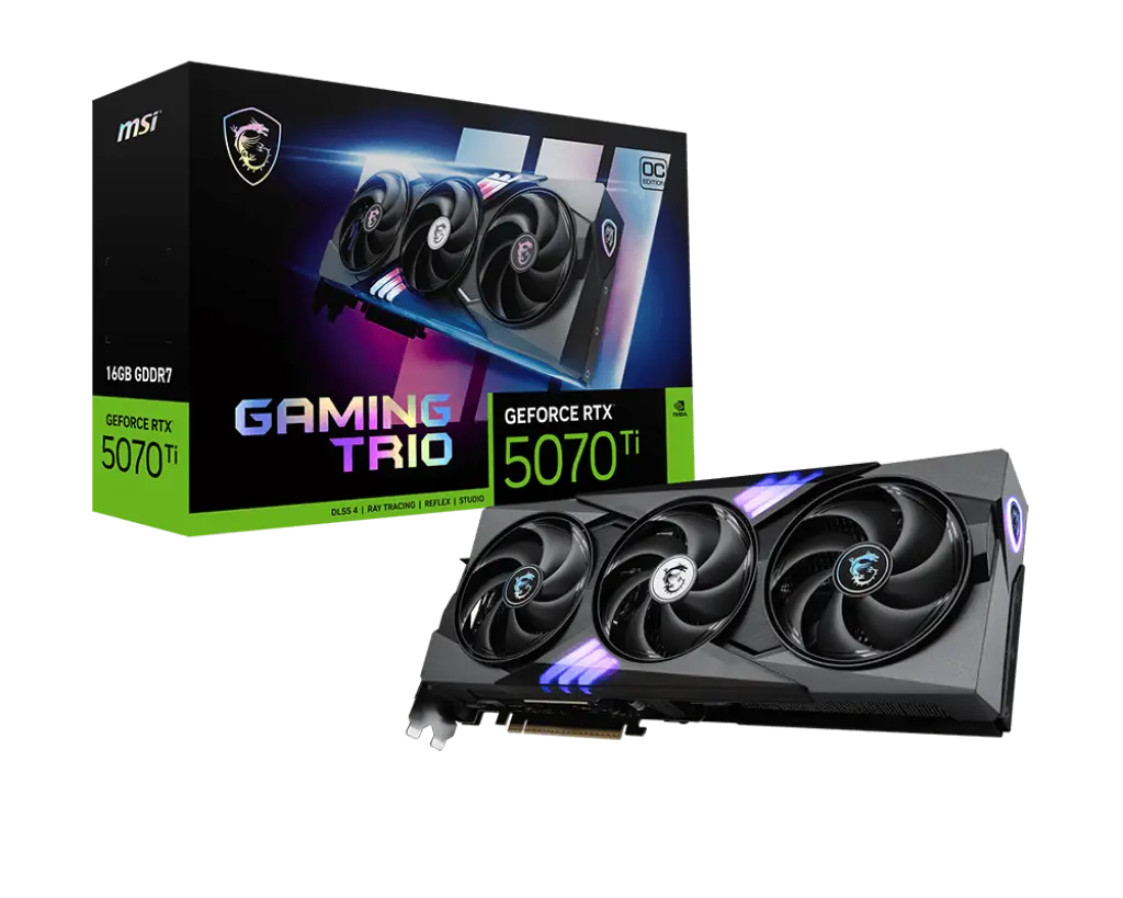Видео карта, MSI RTX5070TI 16 GAM TRIO OC W - image 4
