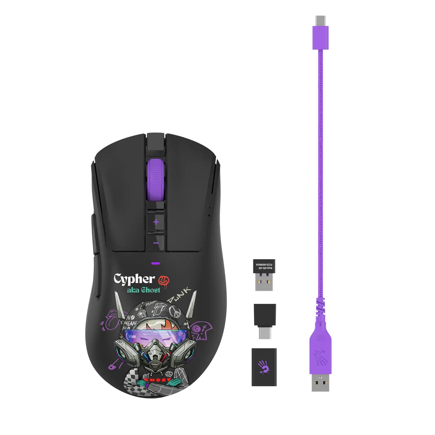 A4tech Bloody R73 Pro Cypher Ghost Геймърска безжична оптична мишка - image 2