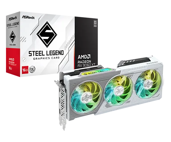 Видео карта ASRock RADEON RX 9060 XT Steel Legend 16GB OC GDDR6 - image 4