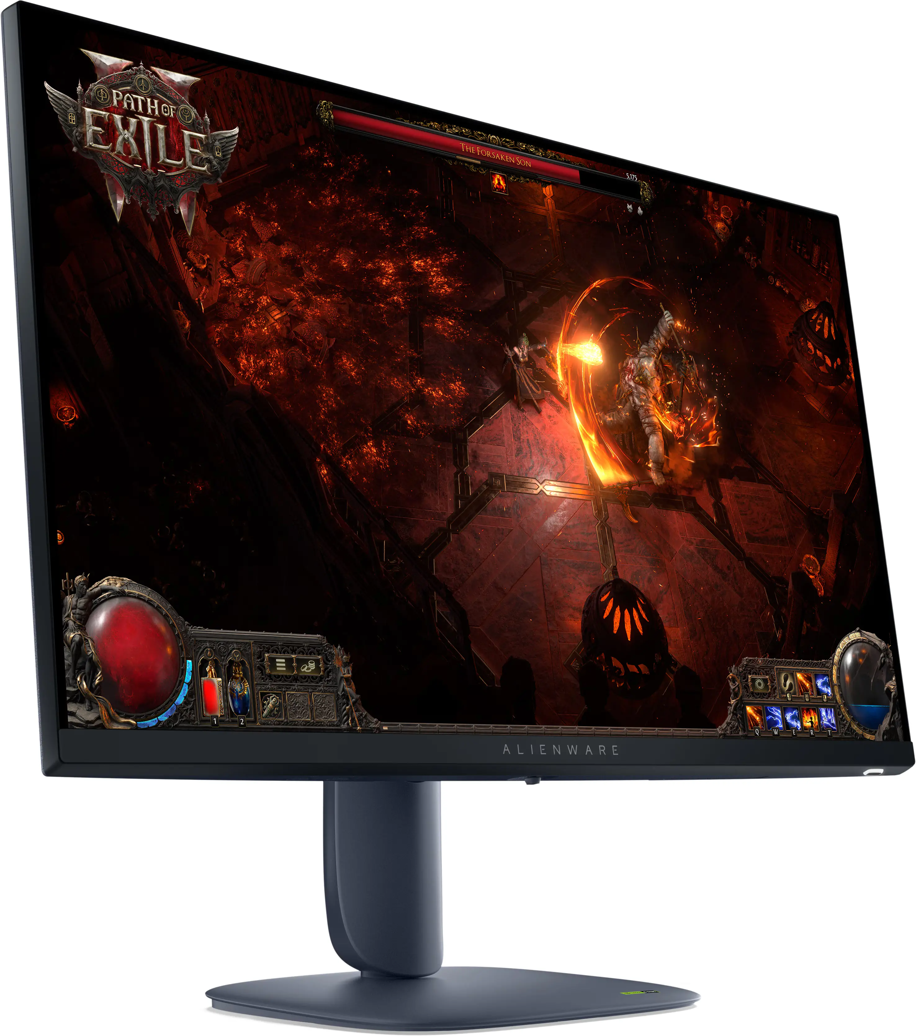 Монитор, Dell Alienware AW2725DM, 27" LED , IPS AG, WQHD 2560 x 1440, 95% DCI-P3, NVIDIA G-SYNC, AMD FreeSync, 180Hz, 1ms GtG, 1000:1, 400 cd/m2, HDMI, DP, USB HUB, Height Adjustable, Pivot, Swivel, Tilt, PIP, PBP, Black - image 1