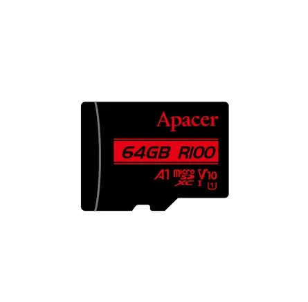 Памет, Apacer 64GB microSDHC/SDXC UHS-I U1 V10 A1 (1 adapter) - image 1