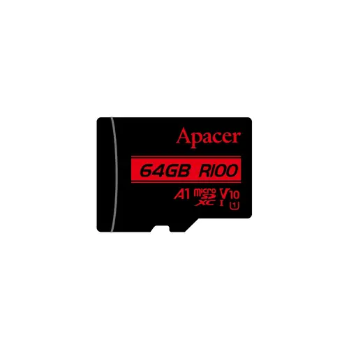 Μνήμη, Apacer 64GB microSDHC/SDXC UHS-I U1 V10 A1 (1 αντάπτορας) - 1