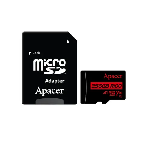 Card de memorie, Apacer 256GB microSDHC/SDXC UHS-I U1 V10 A1 (1 adaptor) - 1