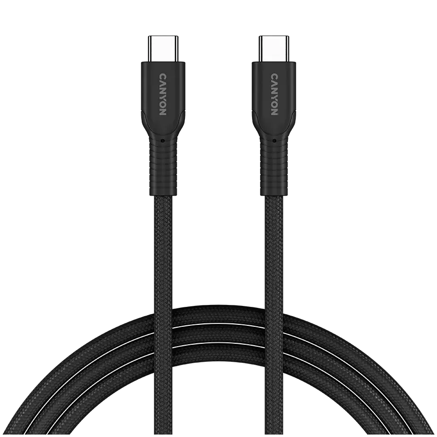 CANYON cable OnWire 60CL C-C 60W COLOR Braided 1m Black