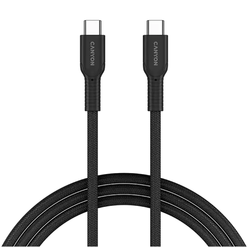 Καλώδιο CANYON OnWire 60CL C-C 60W COLOR πλεκτό 1m μαύρο - 1